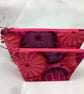 Sea urchin makeup bag, Shells zip bag, 2 size options, Handmade - Image 9