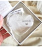 Grandad Memorial Feather Bauble, In Memory of Grandad, Heart Glass Christmas Orn