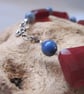 Red Wine Quartz & Lapis Jade Bracelet - Image 3