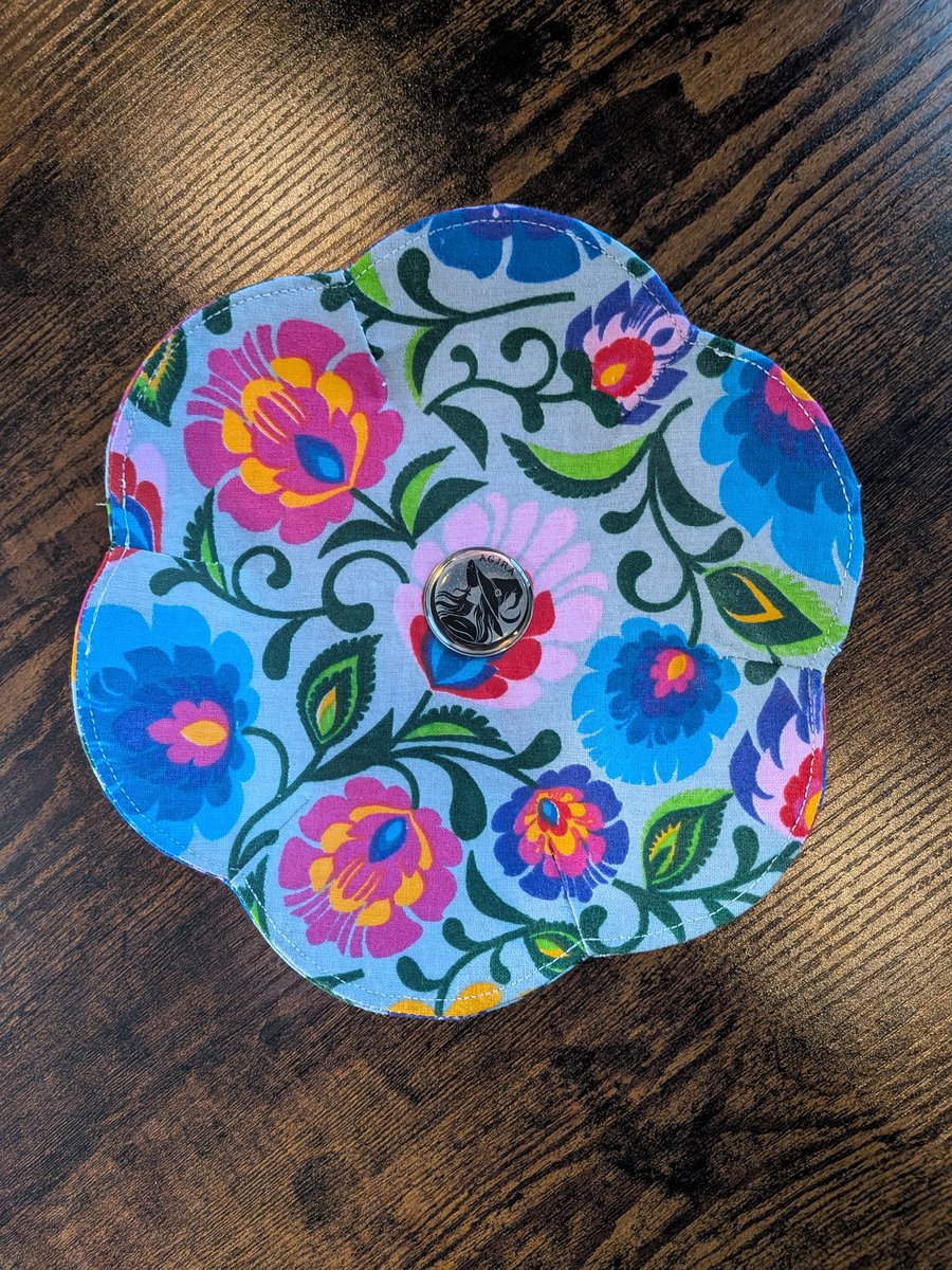 Handmade Folk Textile Bowl – Water-Resistant White Fabric Trinket Dish