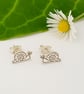 Snail Stud Earrings (Sterling Silver) - Image 1