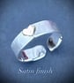 Silver Toe Ring with Gold Heart, Sterling Silver toe ring, adjustable toe ring,  - Image 7