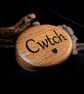 Cwtch Solid Oak Keepsake Pebble. Handmade Welsh Gift - Image 2