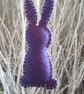 Easter bunny purple hanging decoration. - Image 5