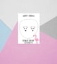 Small White Whippet Stud Earrings - Handmade - Image 2