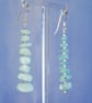 Dangle drop earrings with Blue Morganite and Sterling Silver - Image 1