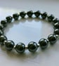 Gleaming Hematite and Silver Plated Spacer Bracelet 