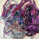 Pack of Textured Yarns and Threads for Textile Collage Mixed Media Emboridery