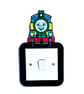 Handmade - Kids Train Light Switch Surround – Colourful Bedroom Wall Decor