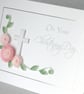 Handmade Christening card with quilled flowers, can be personalised - Image 5
