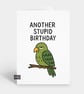 Funny Birthday Card For Him Or Her - Grumpy Parrot - Image 1