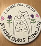 Cat Coaster with quote 