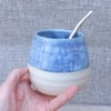 Yerba Mate gourd calabash cup bowl bombilla wheel thrown in stoneware pottery 