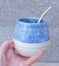 Yerba Mate gourd calabash cup bowl bombilla wheel thrown in stoneware pottery  - Image 1