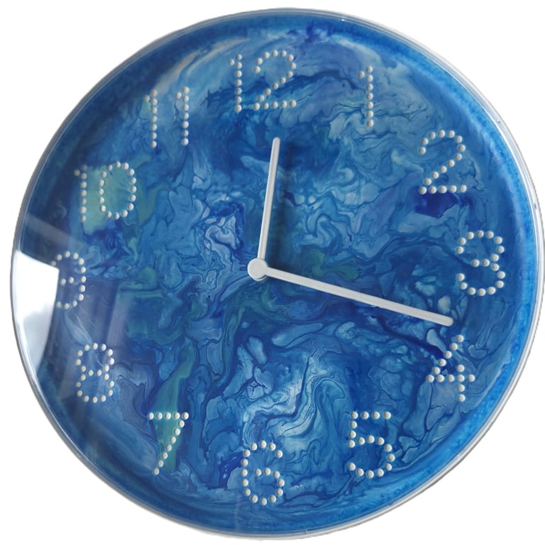 Hand Painted Customised Wall Clock Indoor 25 cm Silent Quartz Clock Gift Idea