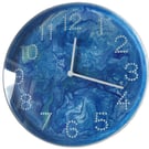 Hand Painted Customised Wall Clock Indoor 25 cm Silent Quartz Clock Gift Idea