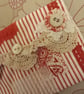 Red and white  and lace pouch  - Image 5
