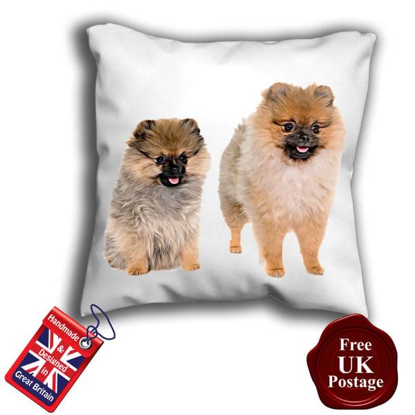 Pomeranian Cushion Cover, Brown Dog Cover,