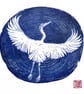 Heron card, woodcut print