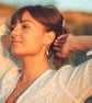Gold Cowrie Shell Hoops - Image 5