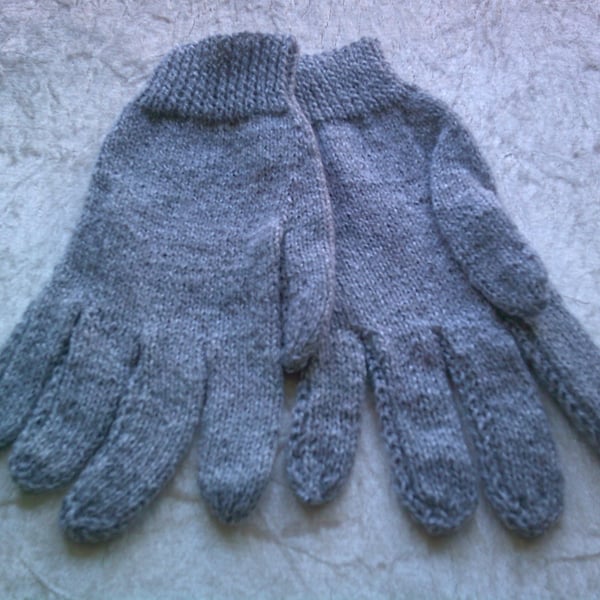Large Grey Adult Gloves