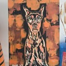 Diego the Doberman on A4 paper 