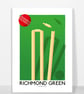 RICHMOND GREEN CRICKET A3 Print - Image 2