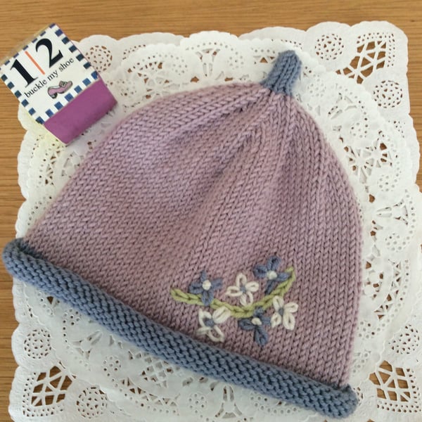 Hand Knitted Baby Beanie 