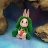 Downland Rabbit 'Dewdrop' Crop Gatherer OOAK Sculpt by Ann Galvin Gnome Village