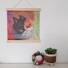 Cat Art Print Wall Hanging - The Seriously Unimpressed