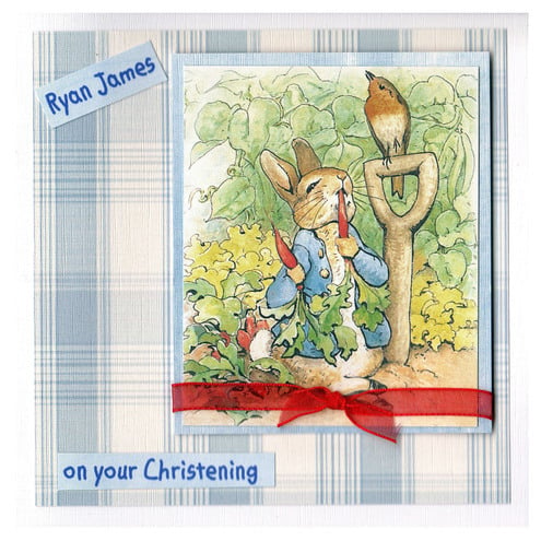 Peter Rabbit Christening Card (CHR168)
