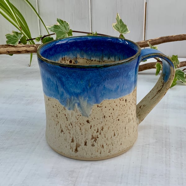 Mug (large) with winter wood & midnight rain glaze