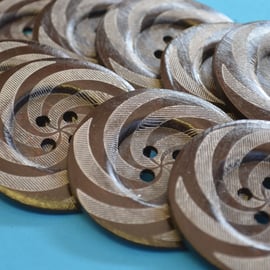 Giant Wooden Buttons 60mm Natural Brown Button Huge Large (G8)