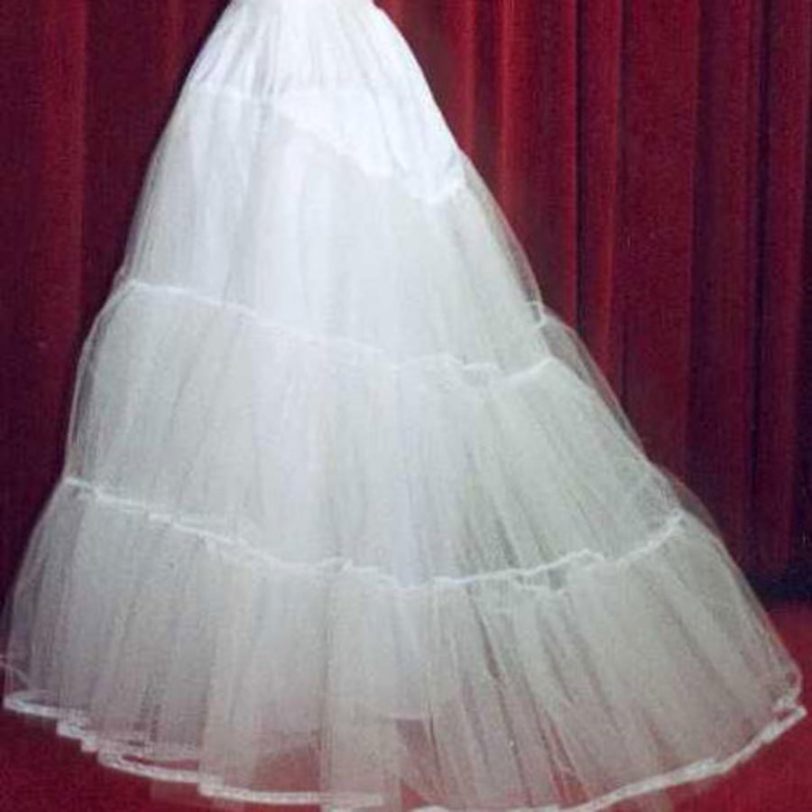 Custom made Bridal petticoat with extending train