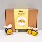 Bee Family Needle Felting Kit: DIY Craft for Beginners