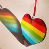 Rainbow Glass Heart