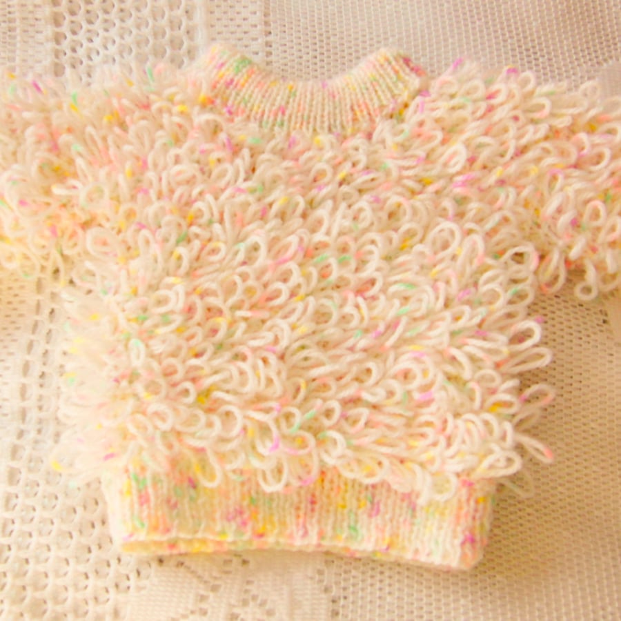 Hand Knitted Girls Looped Jumper, Children's Gift Ideas, Knitted Jumper