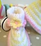 SALE Baby Girl's Hand Knitted Booties  0-3 months size - Image 3