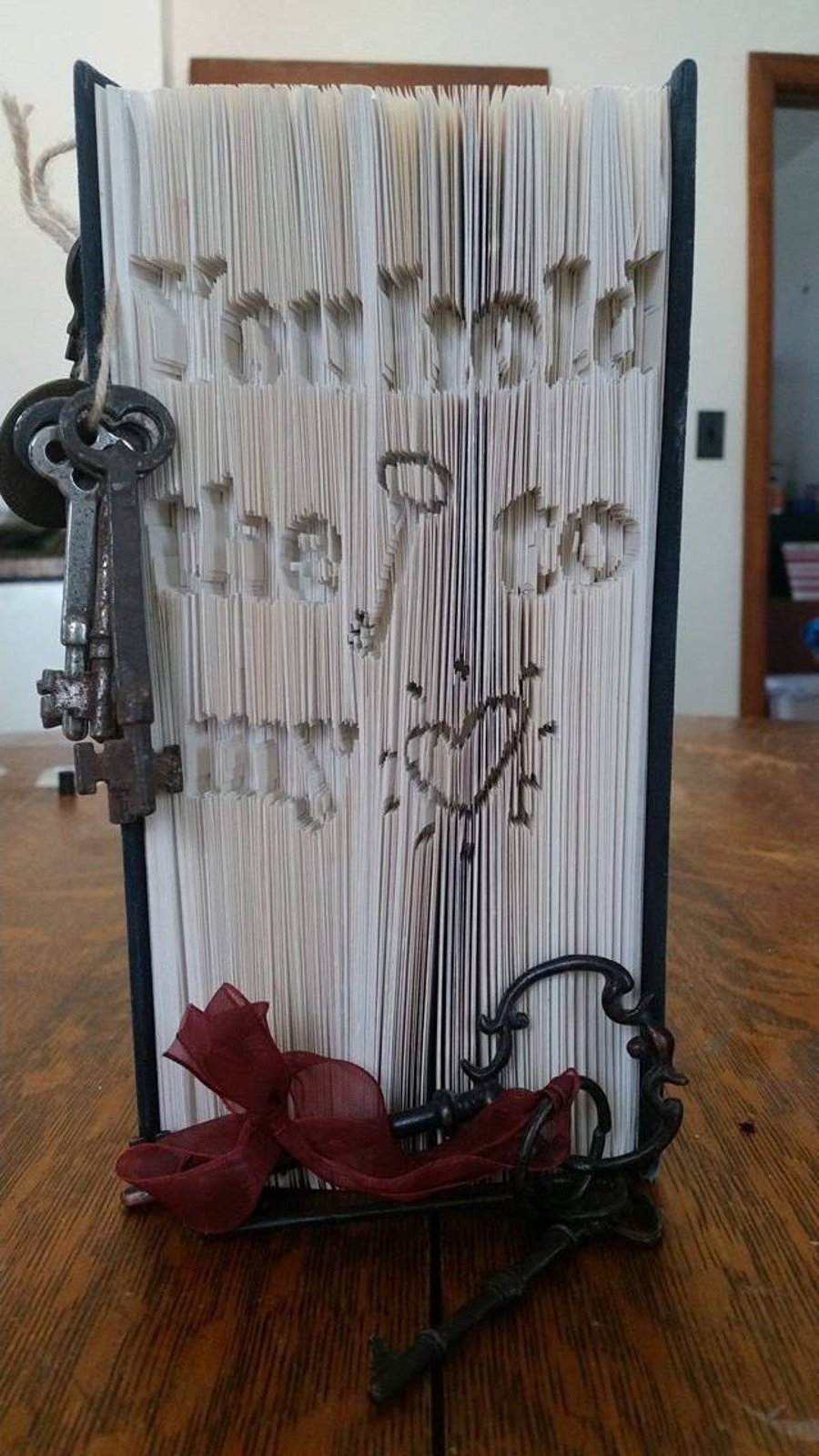 You hold the key to my heart CUT & FOLD Book Folding Pattern - EMAILED PDF PATTE