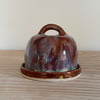 Seconds sale - Handmade small ceramic butter dish, summer seconds