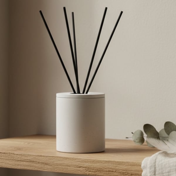 Handmade White Reed Diffuser Bottle Holder for Home Fragrance