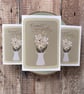 Deepest Sympathy, Condolences Modern Calligraphy, Lilies, Greeting Card - Image 1