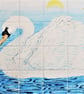 Splashback, Handmade Tile mural with a Swan  - Image 4