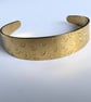 Brass Hand Stamped Swirly-Patterned Cuff - Image 3