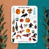 Boo sticker sheet , Halloween Stickers , Bullet Journal Stickers , Planner Stick