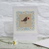 The Strawberry Thief - a hand-stitched card to make you smile!