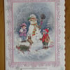 Building a Snowman - A5 Christmas Card