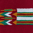 Kente Red Africa Rug - Handmade Afrocentric Textile Art