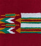 Kente Red Africa Rug - Handmade Afrocentric Textile Art