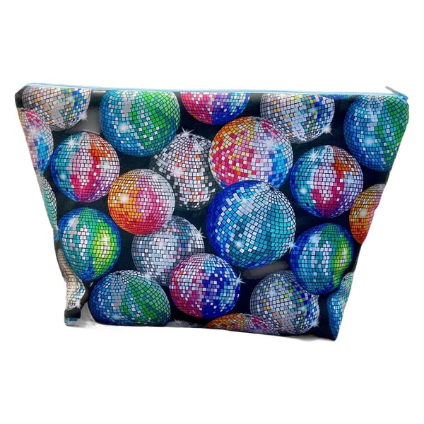 Large Project Bag for Knitting & Crochet - Disco Ball Yarn Bag - Handmade Gift